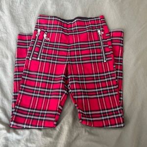 ZARA red plaid pants XS